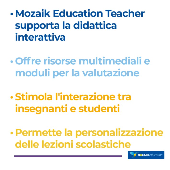 Mozaik TEACHER – Licenza Utente/Docente - Abbonamento 7 Anni – Multipiattaforma – Inclusa XR Extended Reality - Italiano
