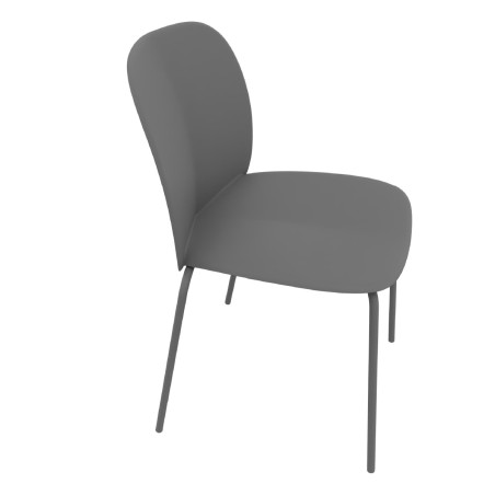 Sedia Mentha in Tecnopolimero - Grigio Antracite - h45 cm