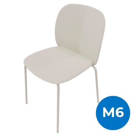 Sedia Mentha in Tecnopolimero - Grigio Tortora - h45 cm