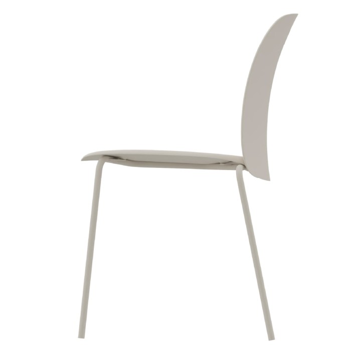 Sedia Mentha in Tecnopolimero - Grigio Tortora - h45 cm