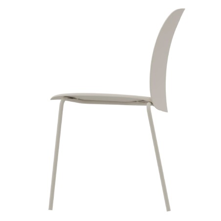Sedia Mentha in Tecnopolimero - Grigio Tortora - h45 cm