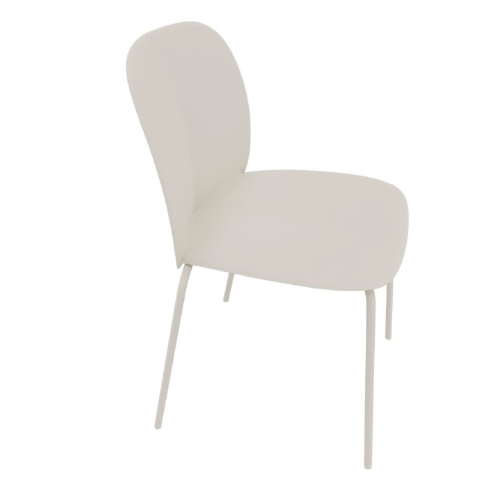 Sedia Mentha in Tecnopolimero - Grigio Tortora - h45 cm