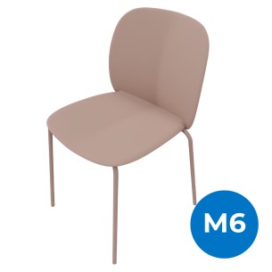Sedia Mentha in Tecnopolimero - Marrone Caramello - h45 cm