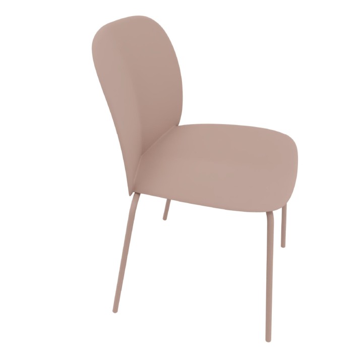 Sedia Mentha in Tecnopolimero - Marrone Caramello - h45 cm