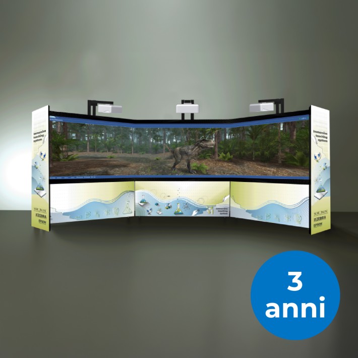 Tripla Parete Immersiva Interattiva con Casse Audio e Microfono - 3 ANNI di Licenza - Installazione Standard Inclusa