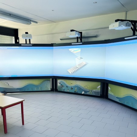 Tripla Parete Immersiva Interattiva con Casse Audio e Microfono - 3 ANNI di Licenza - Installazione Standard Inclusa