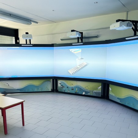 Tripla Parete Immersiva Interattiva con Casse Audio e Microfono - 5 ANNI di Licenza - Installazione Standard Inclusa