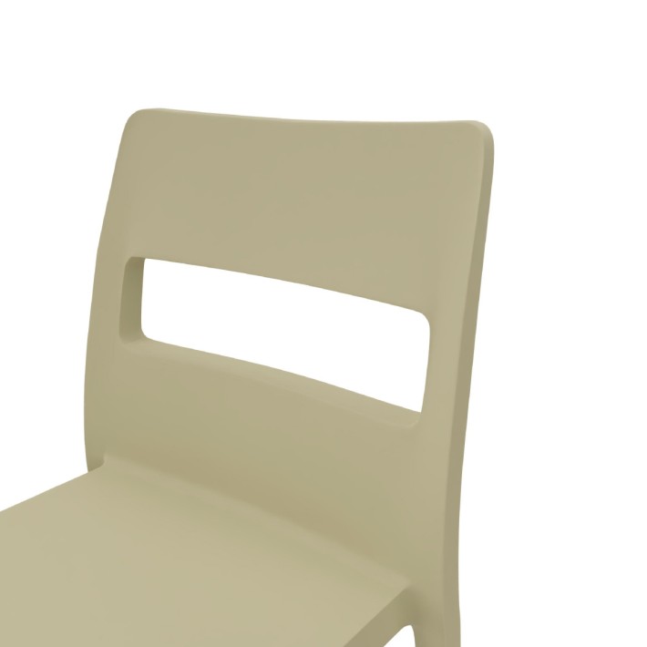 Sedia Sai in Tecnopolimero - Altezza Seduta 42 cm - Colore Scocca Tortora