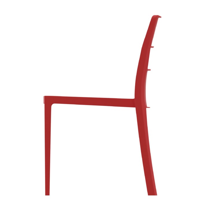 Sedia Sai in Tecnopolimero - Altezza Seduta 42 cm - Colore Scocca Rosso