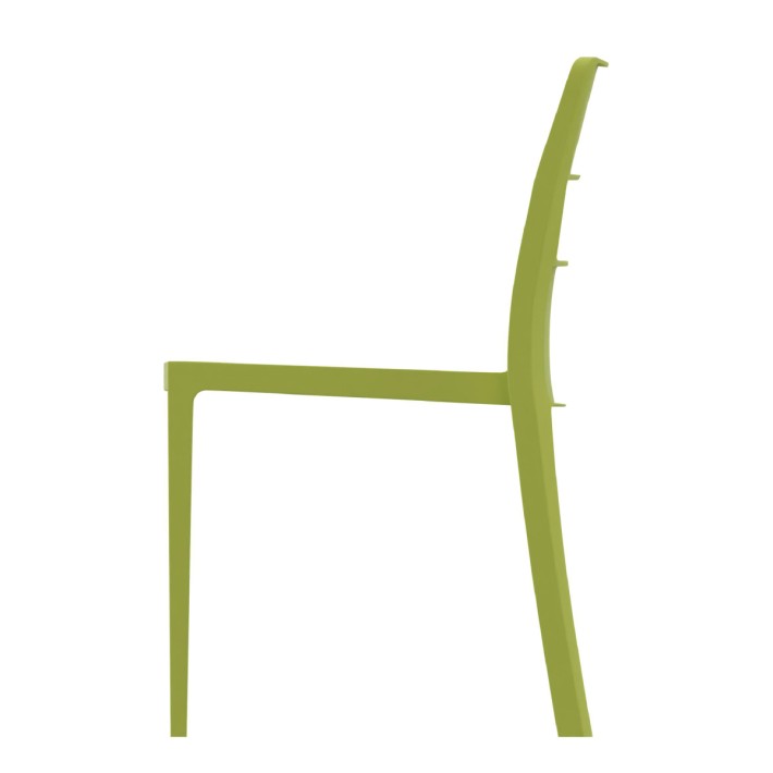 Sedia Sai in Tecnopolimero - Altezza Seduta 42 cm - Colore Scocca Verde Pistacchio