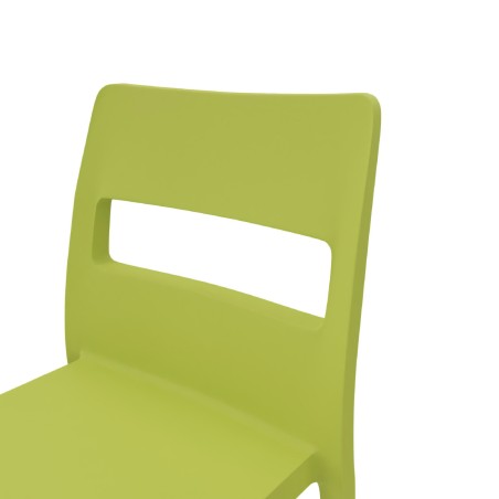 Sedia Sai in Tecnopolimero - Altezza Seduta 42 cm - Colore Scocca Verde Pistacchio