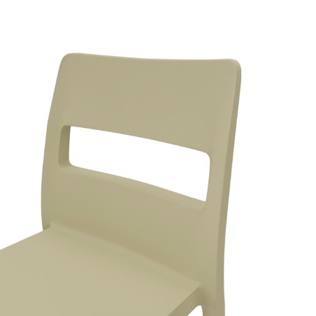 Sedia Sai Go Green  - Altezza Seduta 42 cm - Colore Scocca Tortora