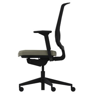 Sedia Operativa Reply Air su Ruote - Colore Sedile Green Olive ST124 - Colore Schienale/Struttura Nero - No Poggiatesta 2