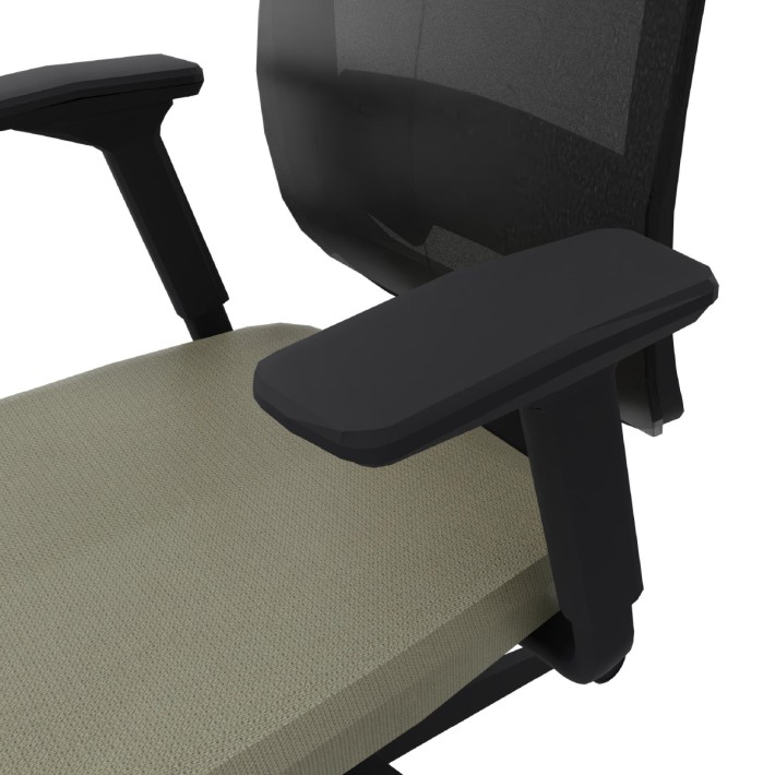 Sedia Operativa Reply Air su Ruote - Colore Sedile Green Olive ST124 - Colore Schienale/Struttura Nero - No Poggiatesta