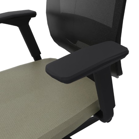 Sedia Operativa Reply Air su Ruote - Colore Sedile Green Olive ST124 - Colore Schienale/Struttura Nero - No Poggiatesta