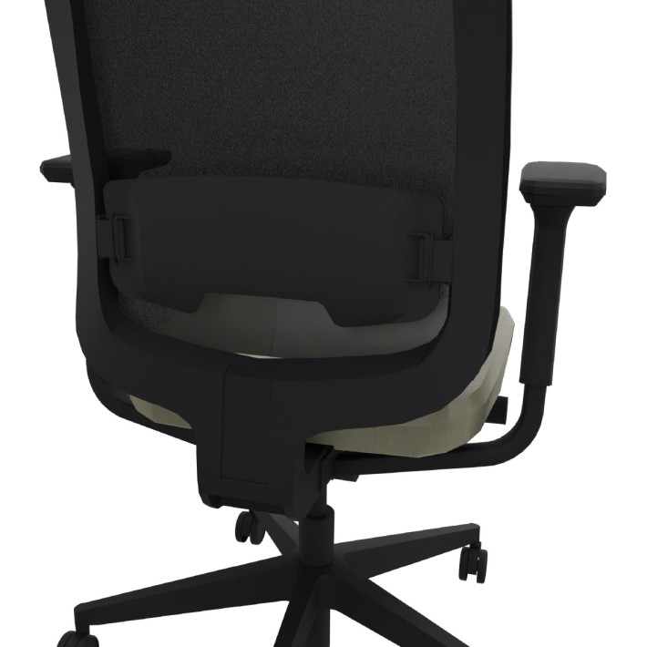Sedia Operativa Reply Air su Ruote - Colore Sedile Green Olive ST124 - Colore Schienale/Struttura Nero - No Poggiatesta