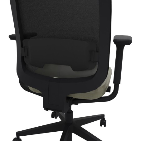 Sedia Operativa Reply Air su Ruote - Colore Sedile Green Olive ST124 - Colore Schienale/Struttura Nero - No Poggiatesta
