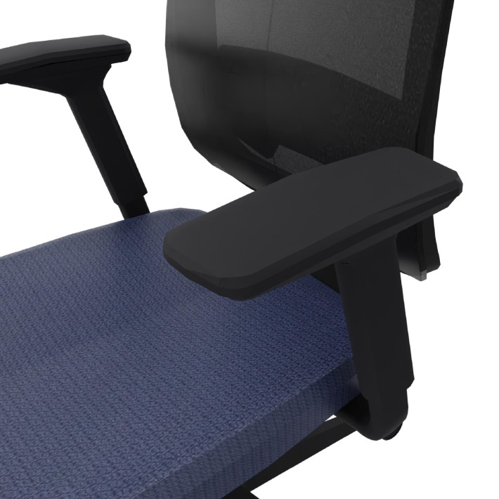 Sedia Operativa Reply Air su Ruote - Colore Sedile Dark Blue ST121 - Colore Schienale/Struttura Nero - No Poggiatesta
