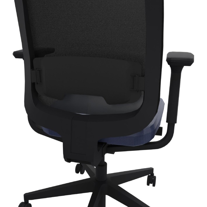 Sedia Operativa Reply Air su Ruote - Colore Sedile Dark Blue ST121 - Colore Schienale/Struttura Nero - No Poggiatesta