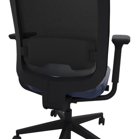 Sedia Operativa Reply Air su Ruote - Colore Sedile Dark Blue ST121 - Colore Schienale/Struttura Nero - No Poggiatesta