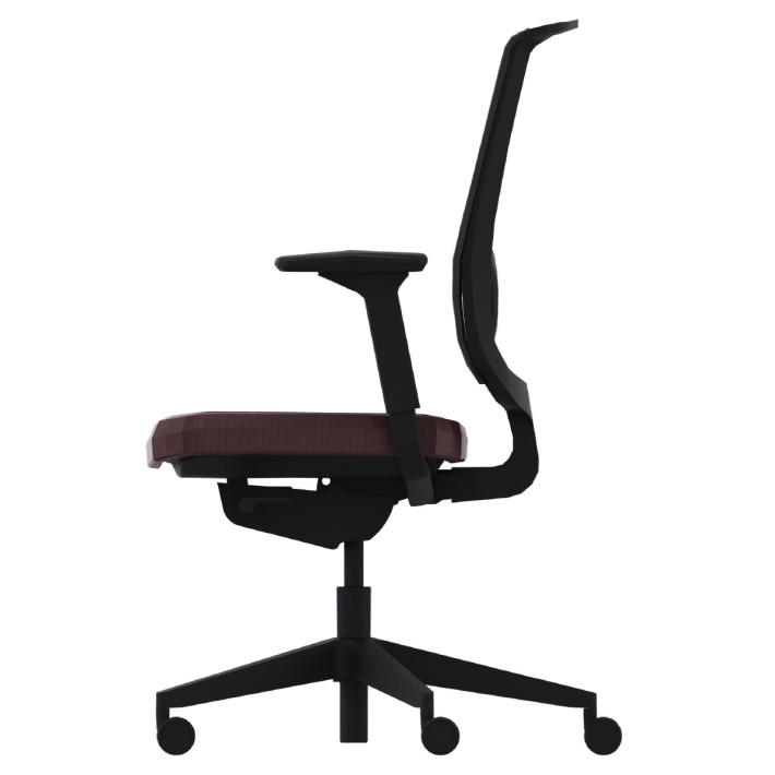 Sedia Operativa Reply Air su Ruote - Colore Sedile Red ST120 - Colore Schienale/Struttura Nero - No Poggiatesta