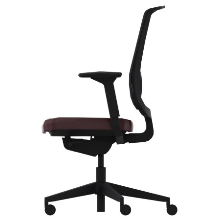 Sedia Operativa Reply Air su Ruote - Colore Sedile Red ST120 - Colore Schienale/Struttura Nero - No Poggiatesta