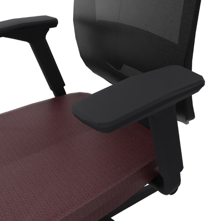 Sedia Operativa Reply Air su Ruote - Colore Sedile Red ST120 - Colore Schienale/Struttura Nero - No Poggiatesta
