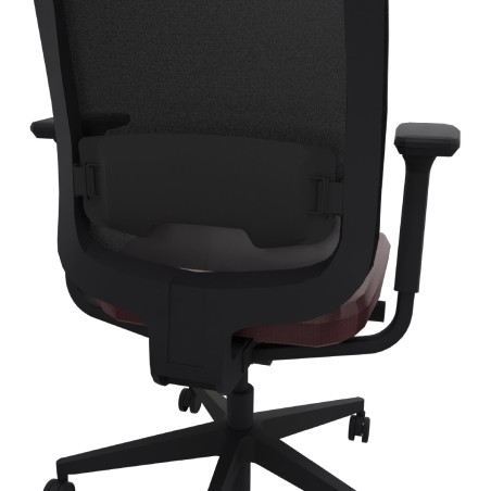 Sedia Operativa Reply Air su Ruote - Colore Sedile Red ST120 - Colore Schienale/Struttura Nero - No Poggiatesta