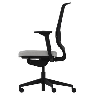 Sedia Operativa Reply Air su Ruote - Colore Sedile Light Grey ST101 - Colore Schienale/Struttura Nero - No Poggiatesta 2