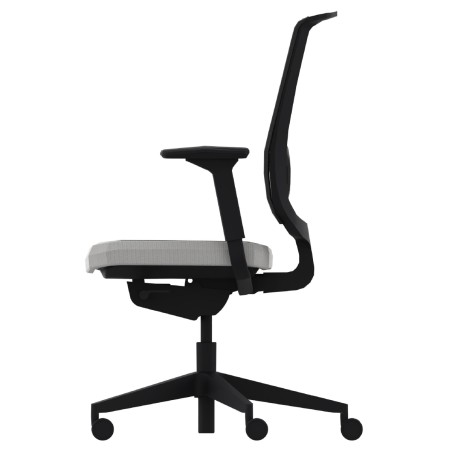 Sedia Operativa Reply Air su Ruote - Colore Sedile Light Grey ST101 - Colore Schienale/Struttura Nero - No Poggiatesta