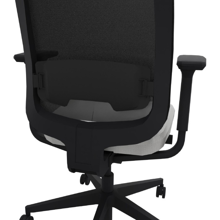 Sedia Operativa Reply Air su Ruote - Colore Sedile Light Grey ST101 - Colore Schienale/Struttura Nero - No Poggiatesta