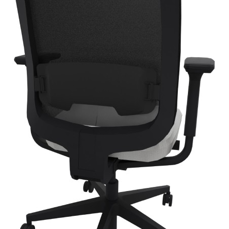 Sedia Operativa Reply Air su Ruote - Colore Sedile Light Grey ST101 - Colore Schienale/Struttura Nero - No Poggiatesta