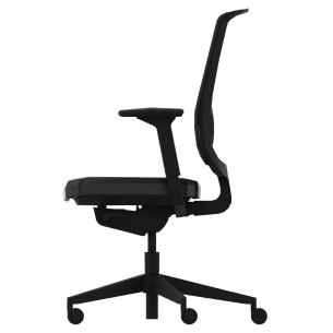 Sedia Operativa Reply Air su Ruote - Colore Sedile/Schienale Black ST104 - Colore Struttura Nero - No Poggiatesta 2