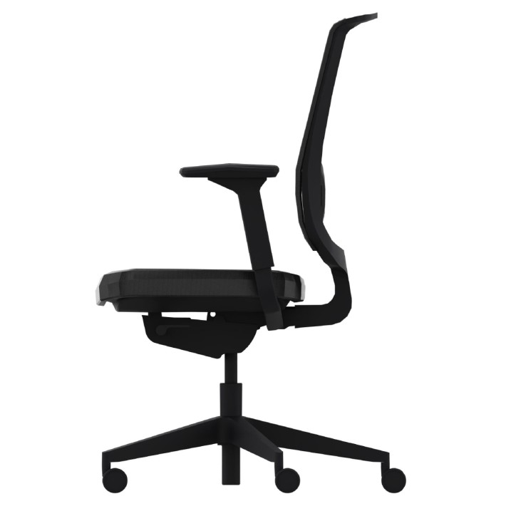 Sedia Operativa Reply Air su Ruote - Colore Sedile/Schienale Black ST104 - Colore Struttura Nero - No Poggiatesta