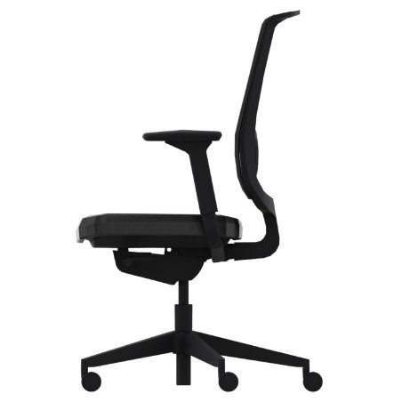 Sedia Operativa Reply Air su Ruote - Colore Sedile/Schienale Black ST104 - Colore Struttura Nero - No Poggiatesta