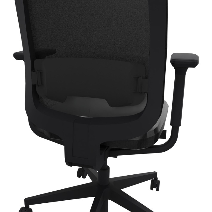 Sedia Operativa Reply Air su Ruote - Colore Sedile/Schienale Black ST104 - Colore Struttura Nero - No Poggiatesta