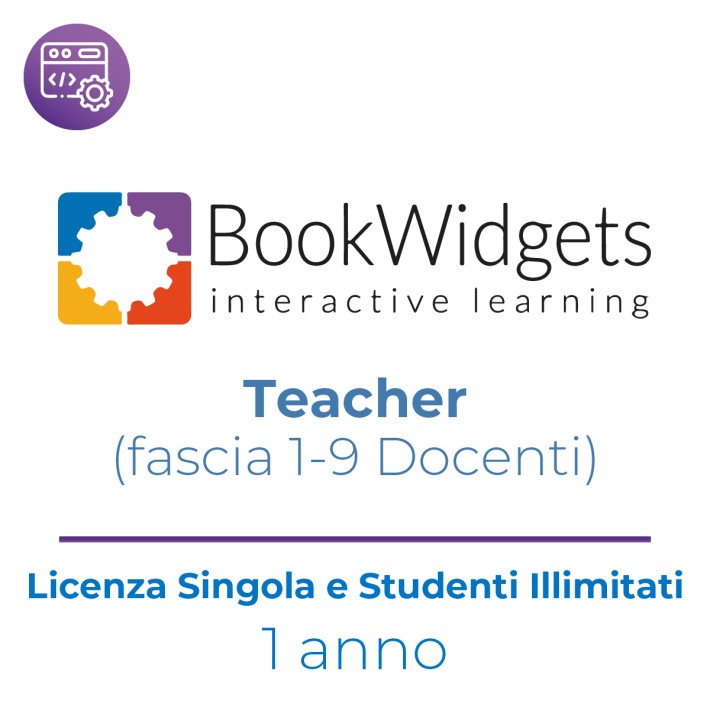 BookWidgets Teacher - Licenza Singolo Docente (Fascia 1-9 Docenti) -  Prezzo a Licenza - Abbonamento 1 Anno-Studenti illimitati