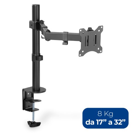 Supporto per Monitor - Fissaggio a Incastro Singolo - da 17" a 32" - fino a 8 kg