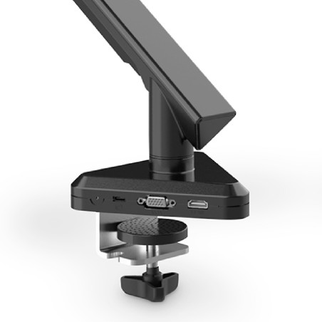 Supporto per Monitor - con Docking Station Integrata - con Molla a Gas - con Fissaggio a Morsetto