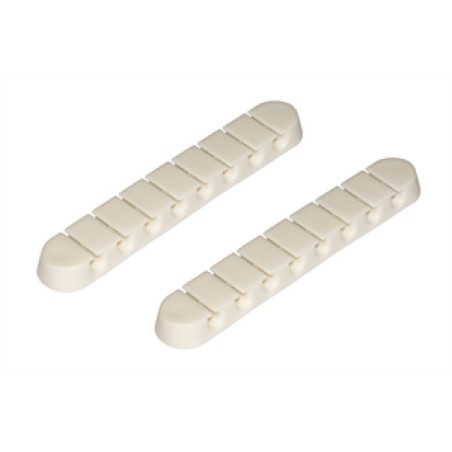 Kit 2 Pezzi - Supporti per Gestione Cavi - 8 Posizioni - Bianco