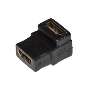 Adattatore HDMI - Femmina/Femmina - 90° - Nero