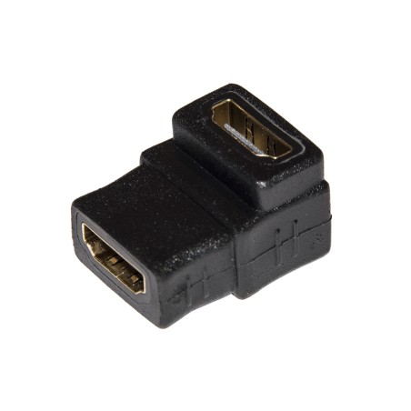 Adattatore HDMI - Femmina/Femmina - 90° - Nero