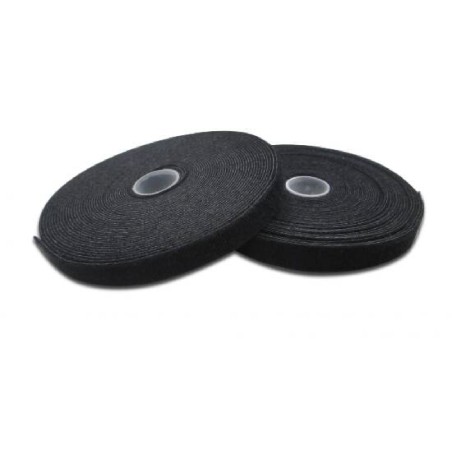 Rotolo Nastro Velcro - Larghezza 15 mm - Lunghezza 10 m - Nero