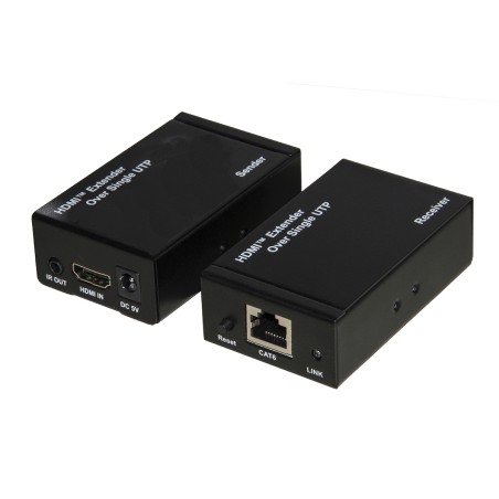 Estensore HDMI - tramite Cavo Cat5E/6 - fino a 120 m - 4K - Nero