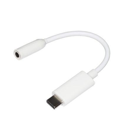 Adattatore - Usb C Maschio - Jack Audio 3,5 mm Femmina - Bianco