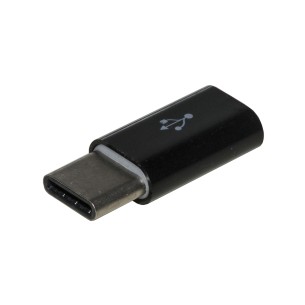 Adattatore - Usb C Maschio - Micro Usb "B" Femmina - Nero