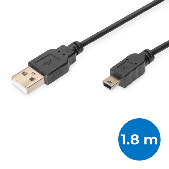 Cavo Usb 2.0 - Mini B - 5 Poli - 1,8 m