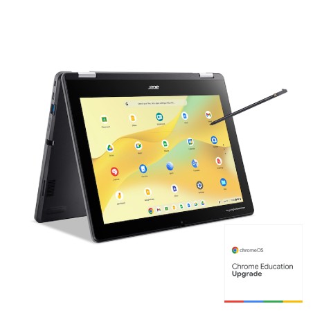 Chromebook con Schermo Touch Hd 12" e Penna - Acer R853TNA - Celeron N4500 - 8 Gb - 128 Gb - Licenza CEU inclusa