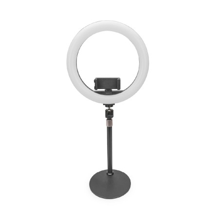 Luce LED ad Anello 33 cm - 1600 Lumen - con Supporto da Tavolo