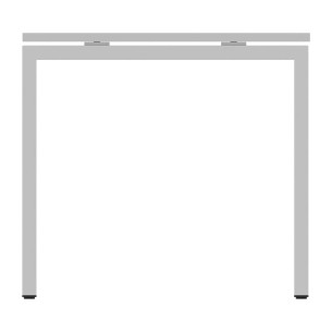 Tavolo Quadrato Nova U in Melaminico - Dimensioni 80 x 80 x 74 h - Colore Piano Bianco - Colore Struttura Bianco 2